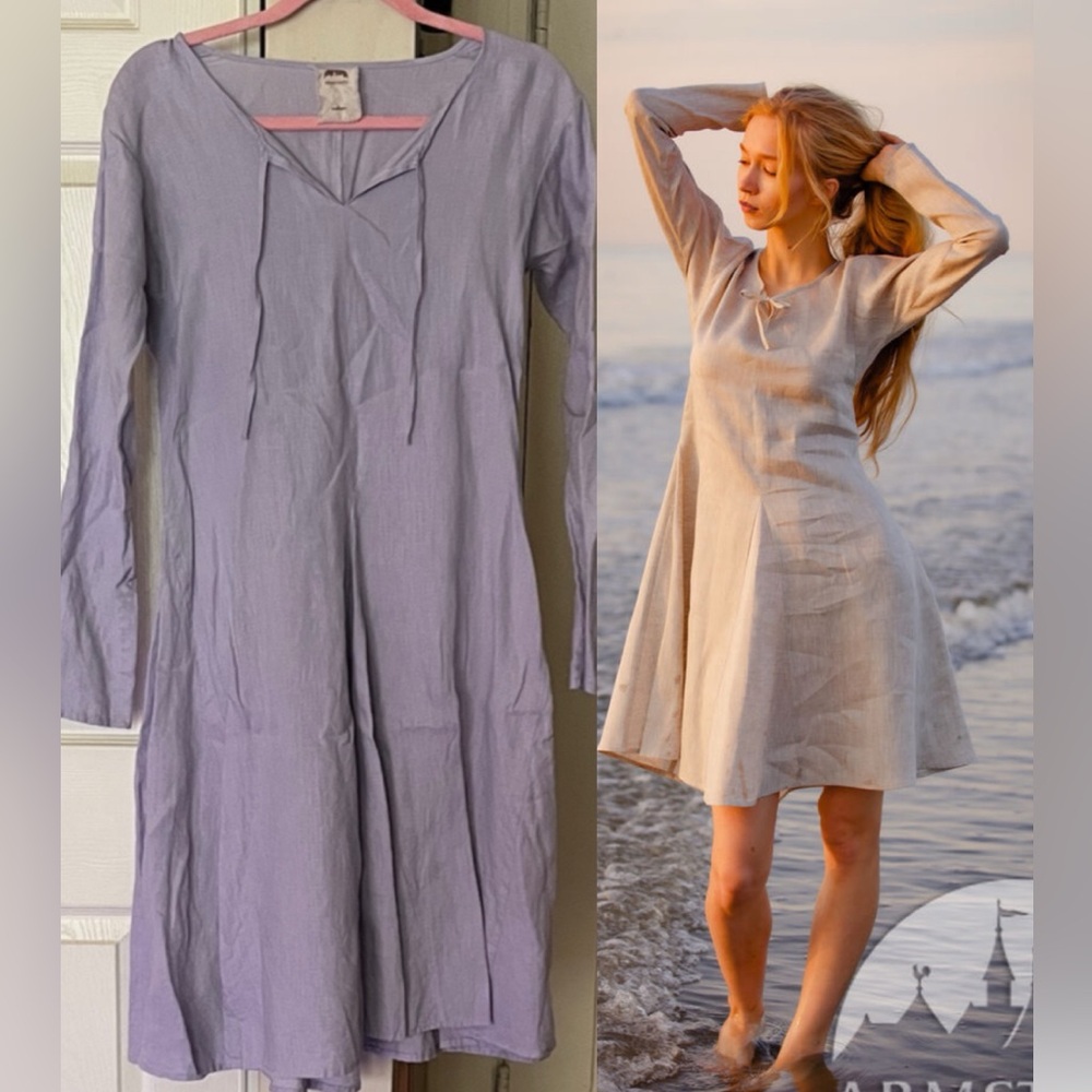 ARMSTREET VIKING LINEN TUNIC CHEMISE GARB MEDIEVAL RENFAIRE LARP SCA DRESS